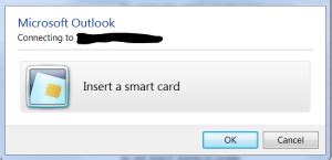 windows security outlook 2010 insert a smart card|Topic: Prompt for a Smart card .